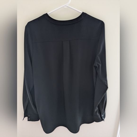 Black Blouse by Hilary Radley Half Zip Size XL - Picture 4 of 7